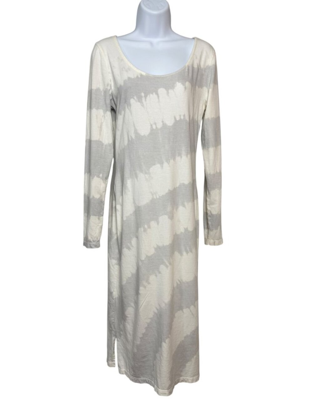 Saturday Sunday Anthropologie Kira Tie Dye Midi Dress M Gray White
